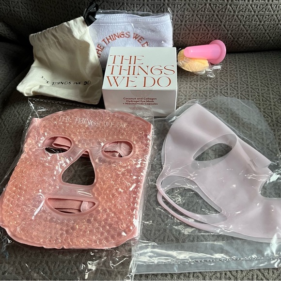 The Things We Do Coconut and Collagen Eye Mask and Capsules Bundle